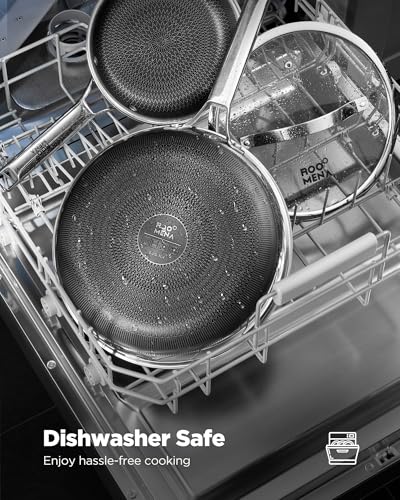 Pots and Pans Set Hybrid Stainless Steel (17 Count)