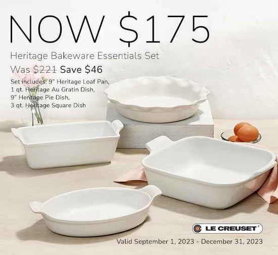Le Creuset Stoneware 4 PC Heritage Bakeware Set, Cerise