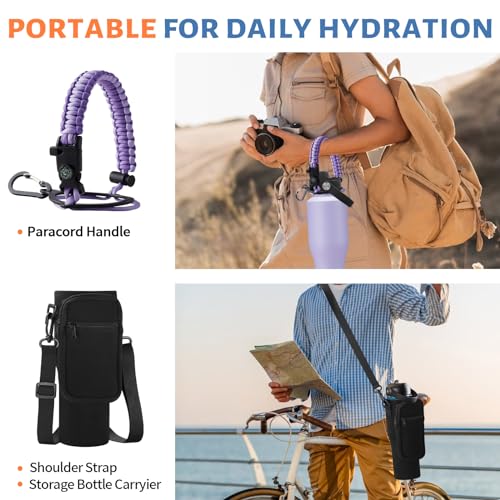 40 oz Insulated Bottle with Straw & Spout Lid (Light Purple / 40 Ounces)