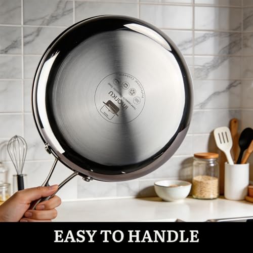 14-Piece Tri-Ply Hammered Stainless Steel Cookware Set