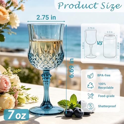 48Pack Plastic Wine Glasses (48 Count)