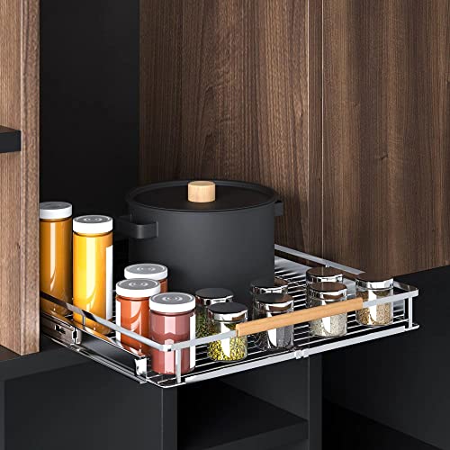 2Pack Pull Out Cabinet Organizer (2Pack / Small- 12.2~17.9"W x 22.5"D)