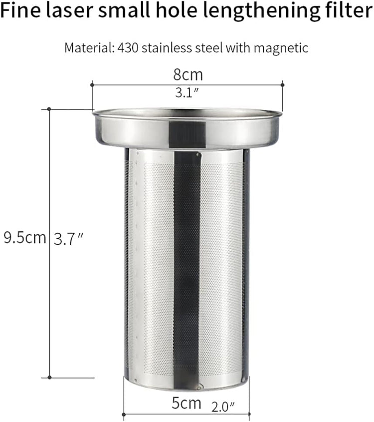 SANQIAHOME Stainless Steel Teapot with Infuser Silver 58Oz