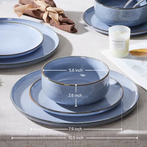 12 Piece Reactive Glaze Dinnerware Sets