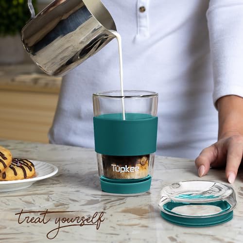 Double Wall Glass Tumbler (Cyan)