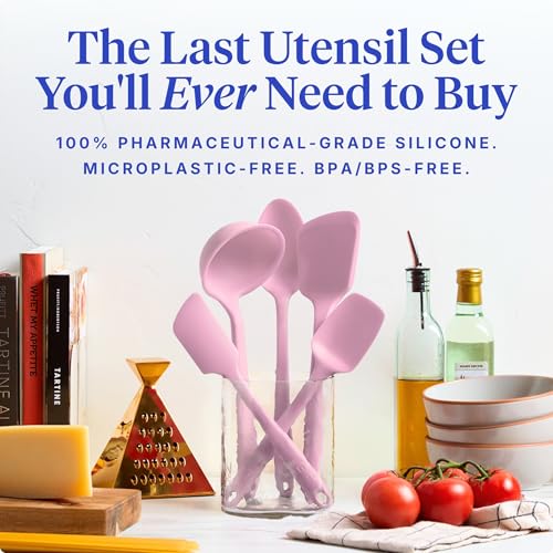 5 Piece Silicone Kitchen Utensils Set (Rose / 5 - Piece Set)
