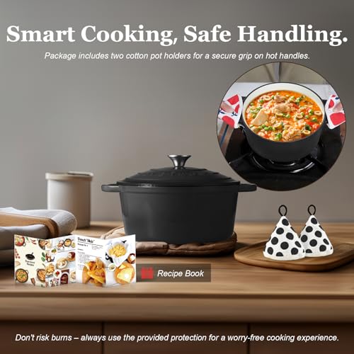 Enameled Cast Iron Dutch Oven (5.5 Quart / Graphite Gray)