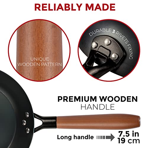 11.8" Pre Seasoned Carbon Steel Frying Pan (11.8 inches)