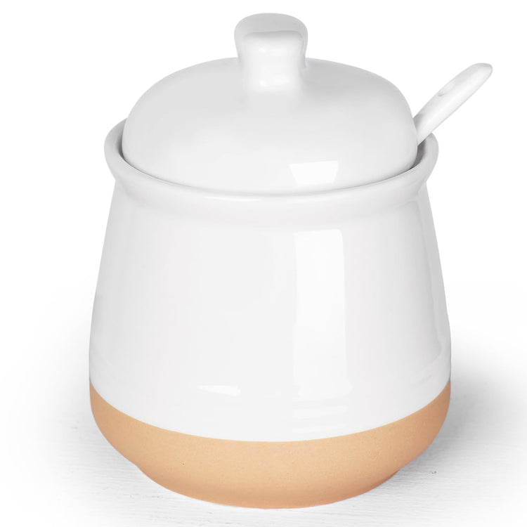 Sugar Bowl with Lid and Spoon 12oz Ceramic Sugar jar