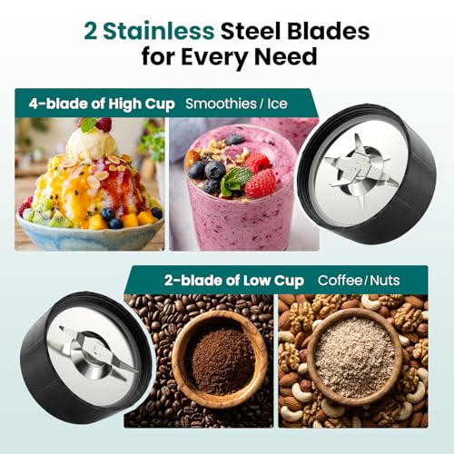 Smoothie Blender Grinder Combo (Black Silver)