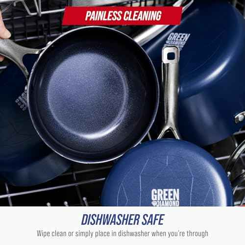 10 Piece Ceramic Nonstick Cookware Pots & Pans Set