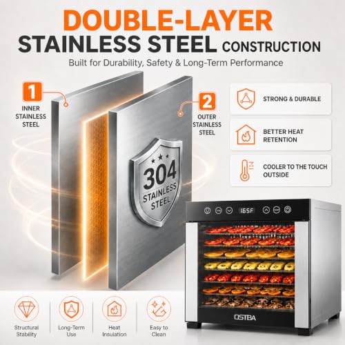 Food Dehydrator with 8 Trays