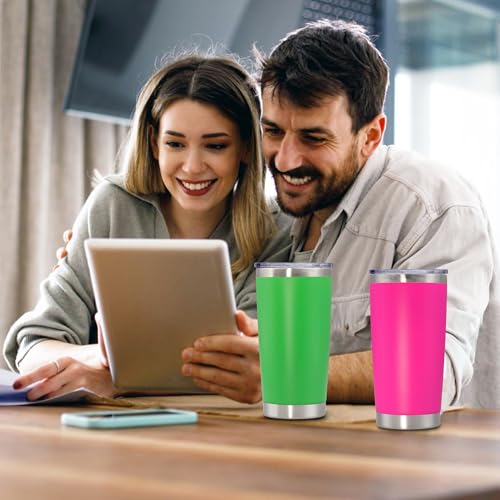 20 oz Tumbler Insulated Tumblers Stainless Steel Coffee Mug (Hot Pink)