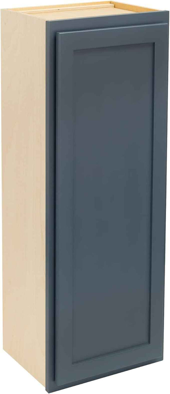 Quicklock RTA (Ready-to-Assemble) 42" Tall Wall Kitchen Cabinets - Shaker Style | 100% Hardwood | Made in America | Soft Close Hardware (Needlepoint Navy, 12''D x 12''W x 42''H)