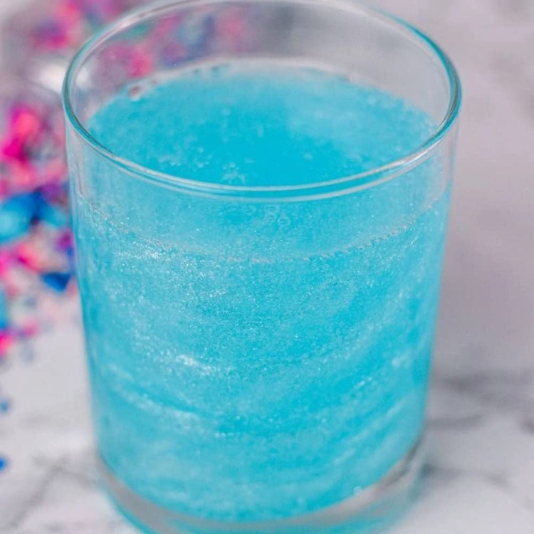 Sweets & Treats Boutique Gender Reveal Decorations Edible Glitter for Drinks, Magical Ideas, Surprise Boy or Girl Sprinkles as Drink Brew Glitter, Baby - Blue