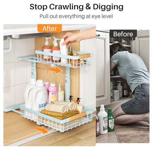 Under Sink Organizer (Large-2-Pack / Blue)