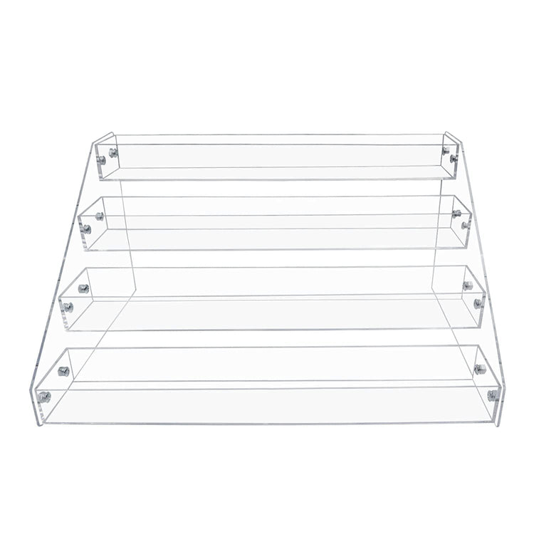 4 Tier Clear Acrylic Spice Rack Organizer for Cabinet Countertop