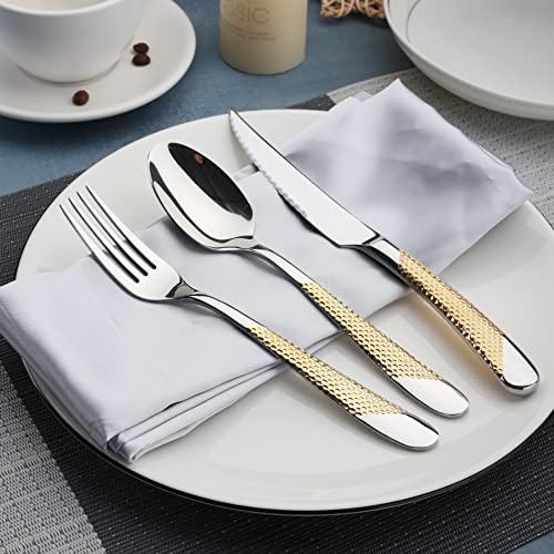 Gold Silverware Set 20 (20 Count)