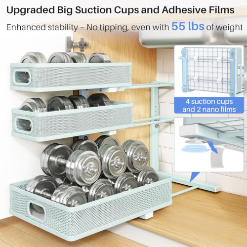 Under Sink Organizer (2-Pack / LightBlue)