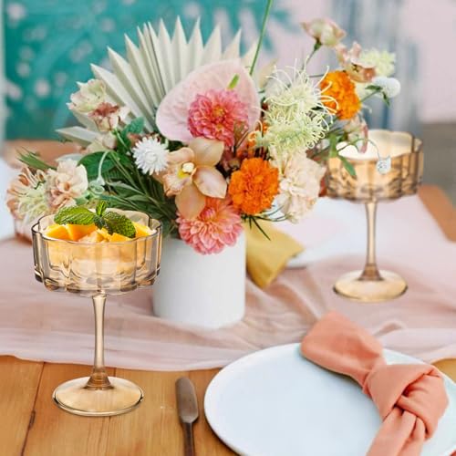 Vintage Champagne Coupes Glass Cute Martini Cocktail Glasses (6 Count)