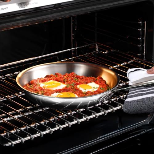 D3® Stainless Steel 12 inch Frying Pan With Lid