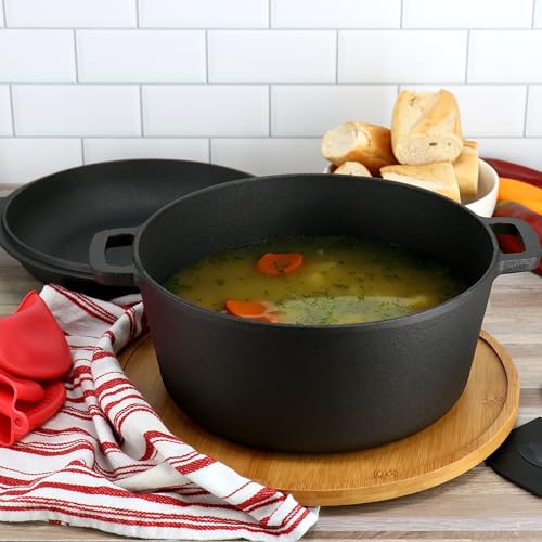 5 Quart Pre Seasoned 2 (5 Quart / 2-in-1 Dutch Oven)