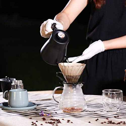 Pour Over Coffee Maker Set Coffee Kettle Scale Server Dripping Cup Bean Grinder Filter Paper Ceramic Cup ALL in 1 Great Portable Metal Box for Traveling Excellent Coffee Gift