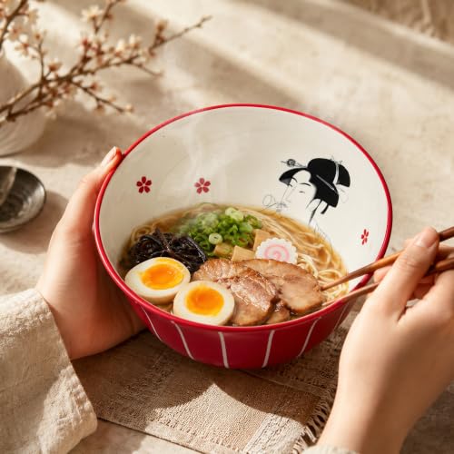Ramen Bowl Set (Samurai & Geisha / 8 inch)