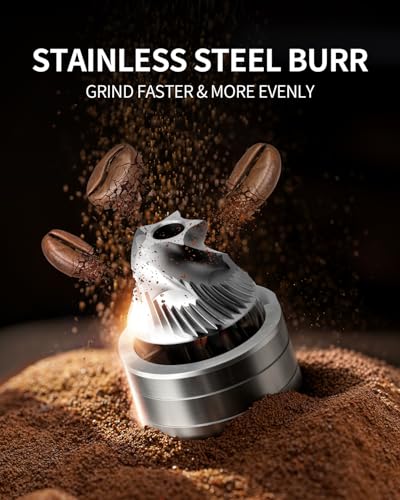 Manual Coffee Grinder with 40 External Adjustable Settings