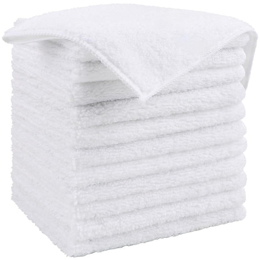 White Microfiber Cleaning Cloth (12 Count)
