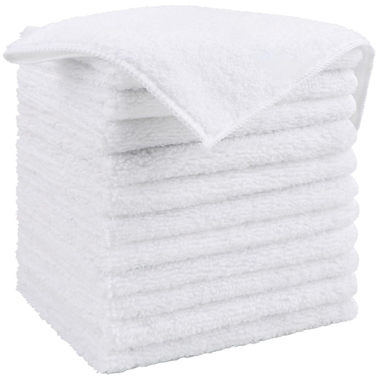White Microfiber Cleaning Cloth (12 Count)