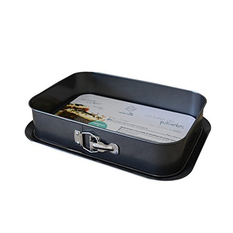 Springform Pan Cheesecake Pan Leakproof Cake Pan Bakeware Rectangle Nonstick Removable Bottom Black 10.6"D x 15.4"W x 3"H