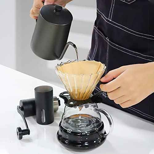 Coffee Set Coffee Dripper Server Glass Sharing Pot Pour Over Coffee Kettle Coffee Grinder Coffee Maker Set for Home Outdoor