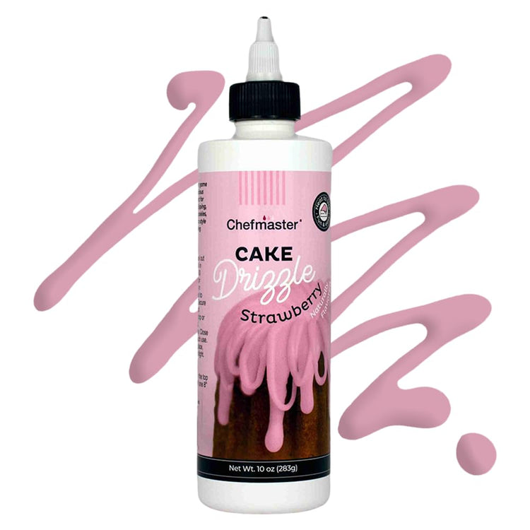 Strawberry Flavored Cake Drizzle by Chefmaster (10 Ounce)