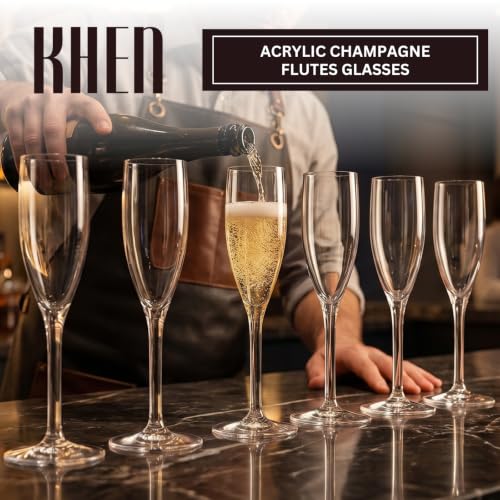 European Style Unbreakable Tritan Acrylic Champagne Flutes Glasses