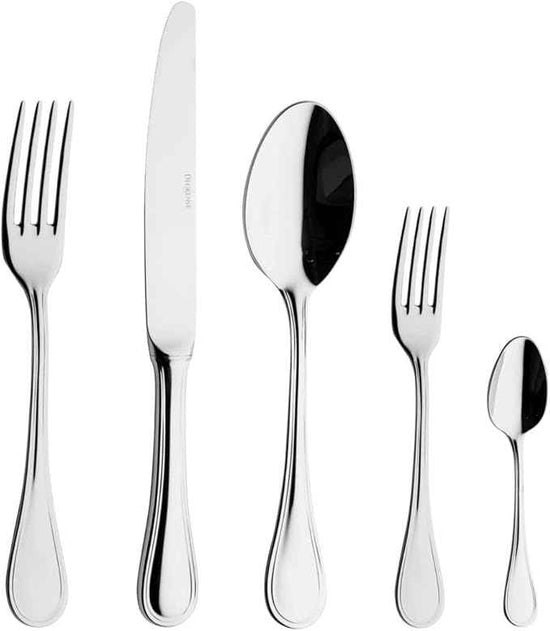 Degrenne Verlaine Mirror French Luxury Cutlery Set - 20 Piece Silverware Set for 4, Includes Forks, Spoons & Knives, Stainless Steel Flatware, Made in France, Dishwasher Safe