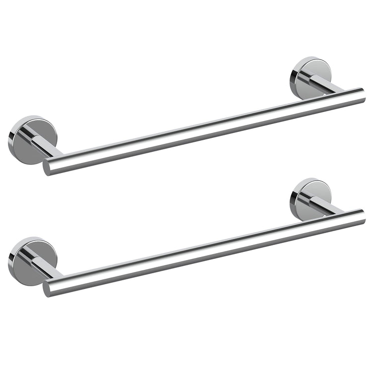 2 Pieces Polished Chrome Bathroom Towel Bar