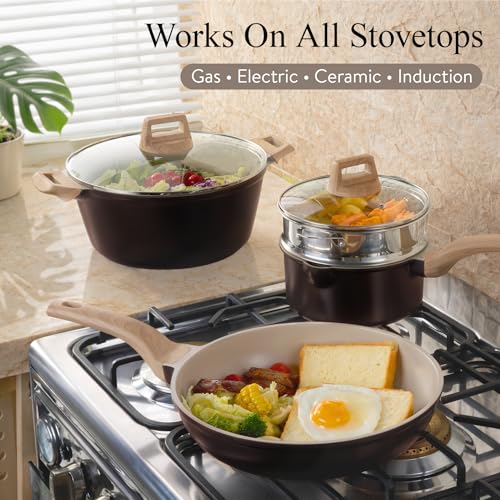 21pcs Ceramic Cookware Sets