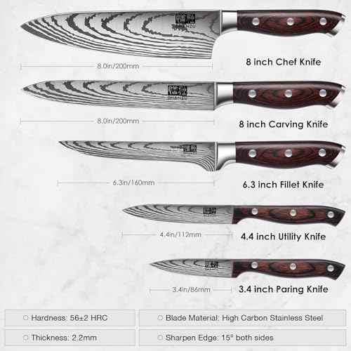 Japanese Chef Knife Set 5 PCS (5 Count)