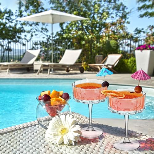 Vintage Champagne Coupes Glass Cute Martini Cocktail Glasses (6 Count)