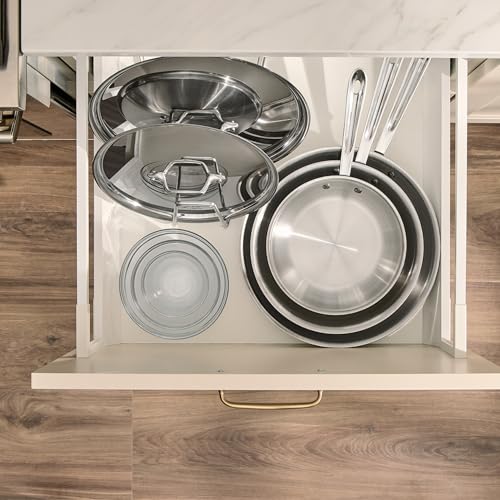 D3® Stainless Steel 5 Piece Frypan Set