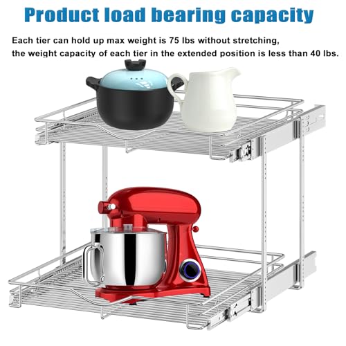 Pull Out Cabinet Organizer (Chrome / 22-1/2" W X 21-1/2" D)