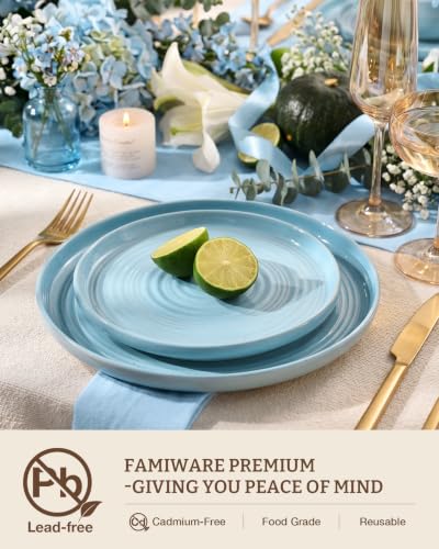 Ceramic Dinnerware Sets for 6 (Ice Blue)