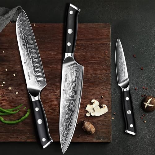 Damascus Knife Set (3 Count)