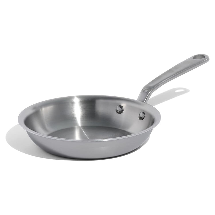 Cookware - 8-Inch Stainless Steel Frying Pan - 5 Ply Stainless Clad - Professional Cookware - Crafted in Italy - Induction Compatible