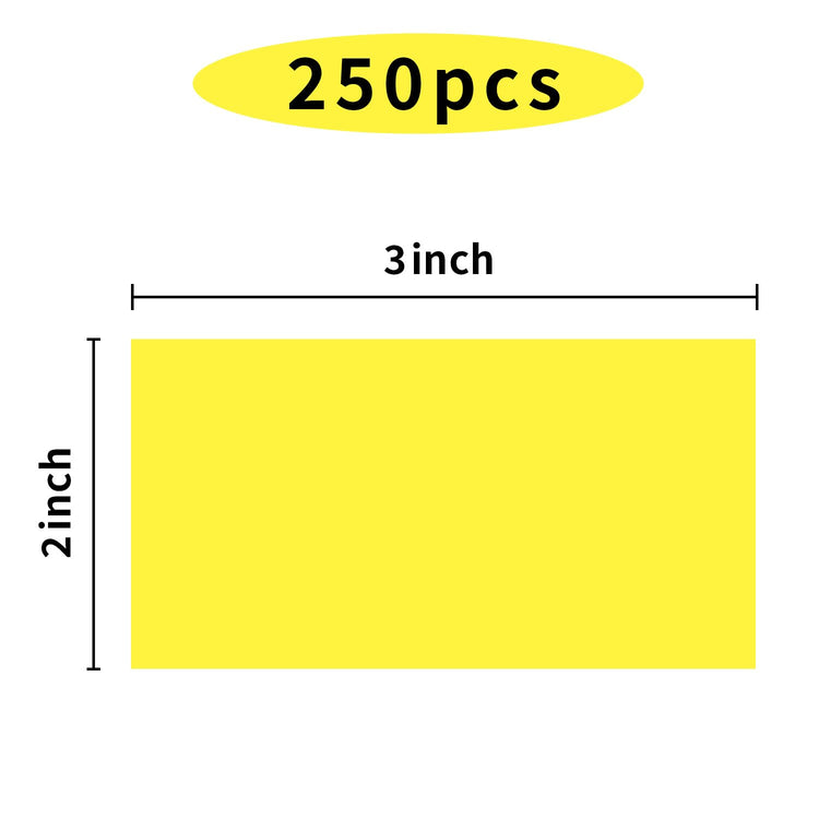 Colored Labels Stickers 3 x 2 Inch