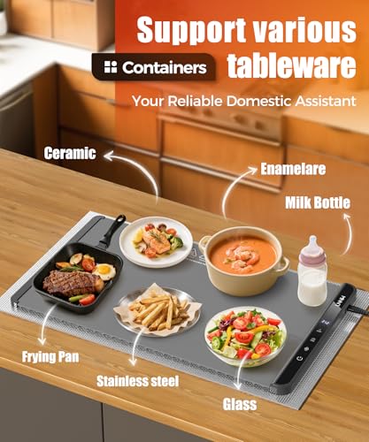 Warming Mat for Food (Dark Grey / 26x15 Inch)