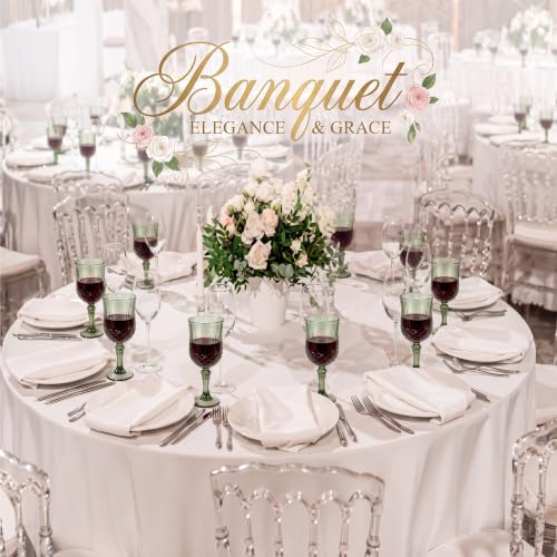 60 Pcs 7oz Plastic Vintage Wine Glasses Drinking Goblets Unbreakable Crystal Water Glassware Reusable Diamond Champagne Flutes Cups for Wedding Banquet Birthday Party Supplies (60 Count)