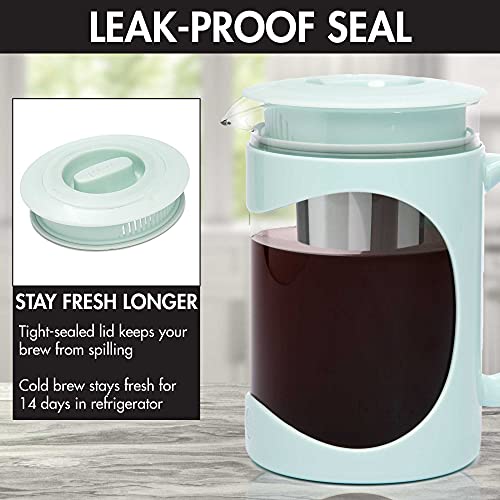 Burke Deluxe Cold Brew Iced Coffee Maker (1.6 Quart / Aqua)