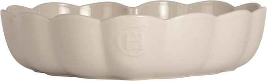 Emile Henry Made in France Ceramic Heart-Shaped Cake Dish, Madeleine Collection. 10.4" x 9.6" x 2.6", Clay